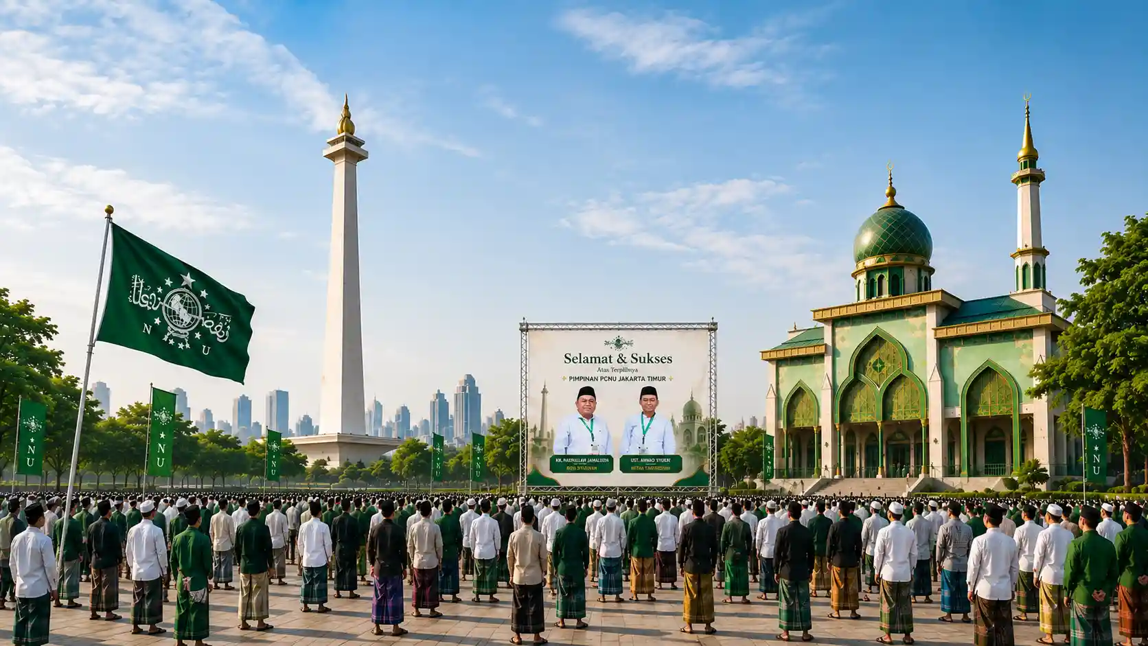 Kebersamaan pengurus dan warga Nahdlatul Ulama Pengurus Wilayah Provinsi Maluku Utara